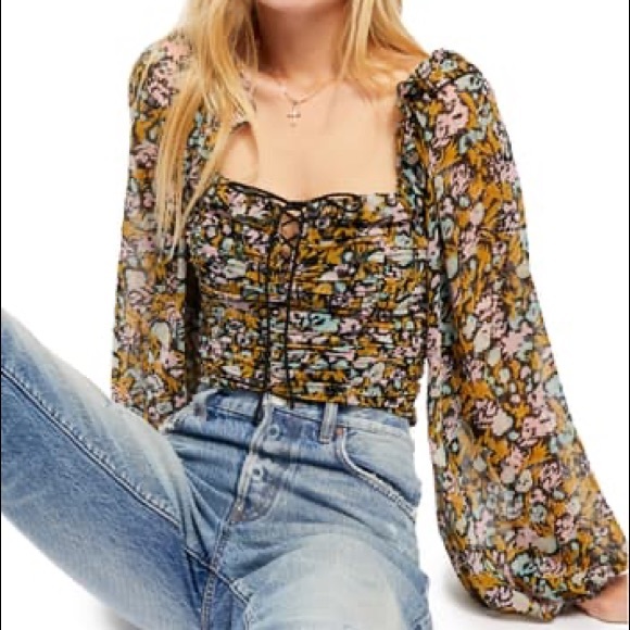 FREE PEOPLE BLOUSE NWT SZ M - Picture 2 of 7
